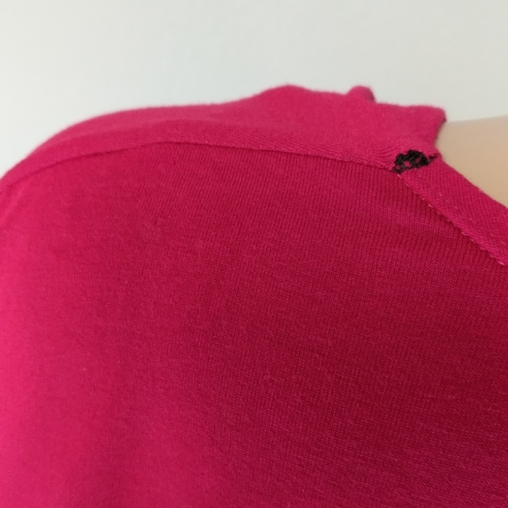 [Max Studio] Bold Red Color Block Draped Blouse - image 4